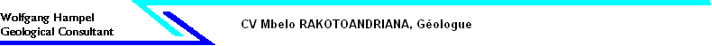 CV Mbelo RAKOTOANDRIANA, G�ologue