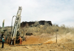 RC drilling, Laterite Hill gold prospect, Burkina Faso