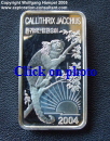 State Refinery Pyongyang: silver bar (rear side), 20 gram, 999 fineness.