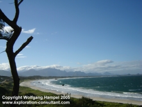View from Fort-Dauphin towards the NE, the palaeodunes are rich in ilmenite and will soon be mined by Rio Tinto.