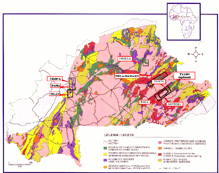 Burkina Faso: Geology and EAG's permits