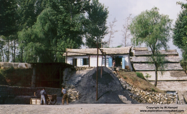 Susan Titanium Mine, South Hwanghae Province: stockpiled ilmenite concentrate